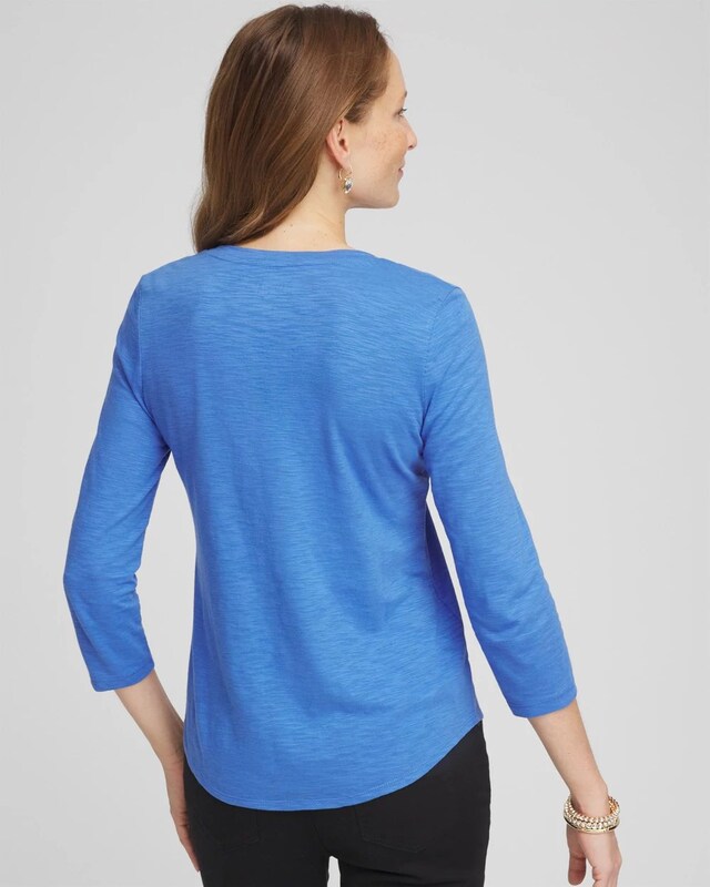 Slub 3/4 Sleeve Tee - image 3